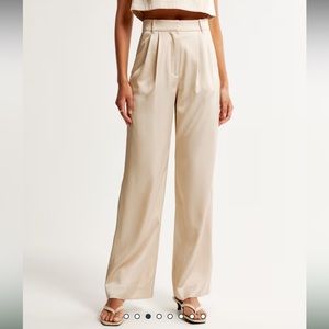 A&F Sloane Tailored Satin Pant 34